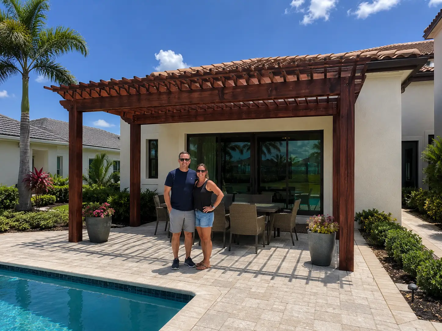 Custom pergola construction in Winter Garden FL by JP Carpentry